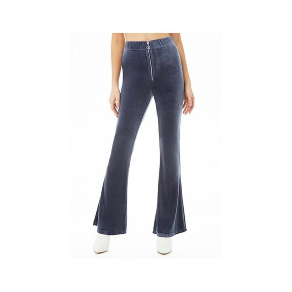 Forever 21 Bell Bottoms Velvet Blue Bottoms || S